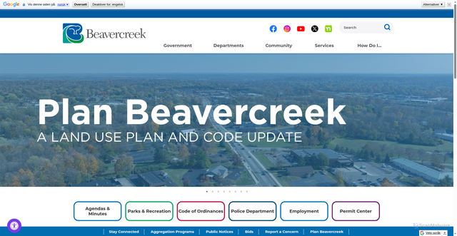 Security scan screenshot of https://beavercreekohio.gov/