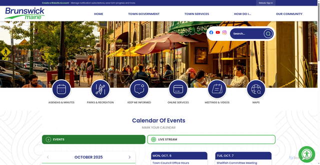 Security scan screenshot of https://brunswickme.gov/