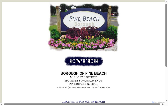 Security scan screenshot of http://pinebeachborough.us/