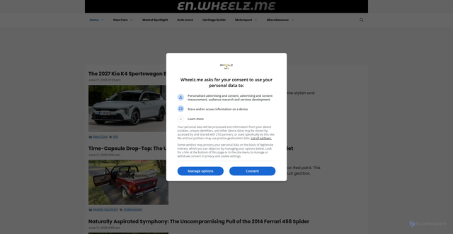 Security scan screenshot of https://wheelz.me