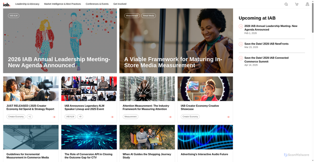 Security scan screenshot of https://www.iab.com/
