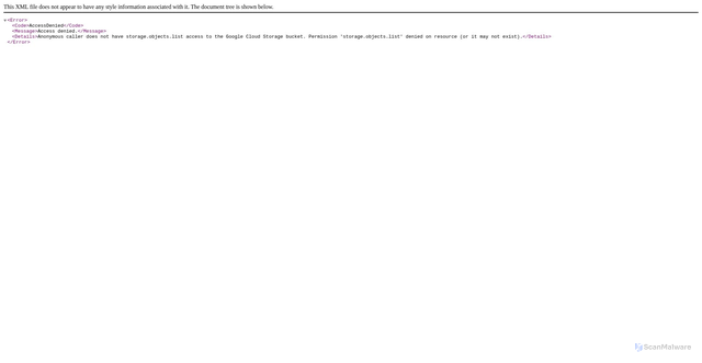 Security scan screenshot of https://pendo-static-5418963889815552.storage.googleapis.com