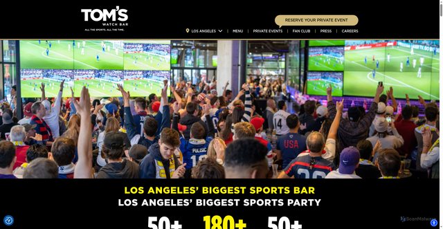 Security scan screenshot of https://tomswatchbar.com/los-angeles/