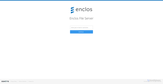 Security scan screenshot of https://enclos.egnyte.com