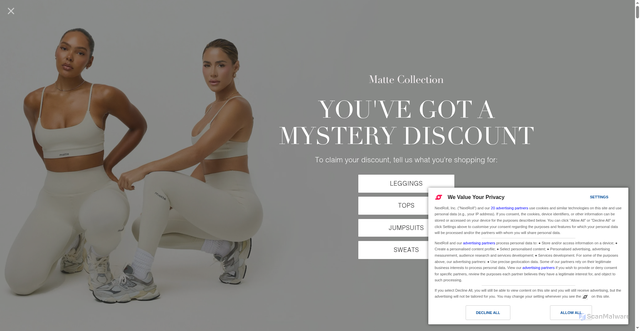 Security scan screenshot of https://mattecollection.com/pages/lori-harvey?srsltid=AfmBOorKMIlCXKqGXzCiqVQ1rQMf62NQ40V4RTidKrbnELc1_fJk7Kre