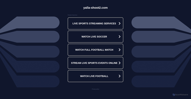 Security scan screenshot of https://www.yalla-shoot2.com/