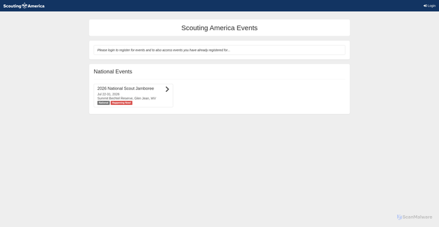 Security scan screenshot of https://jamboreg.scouting.org/
