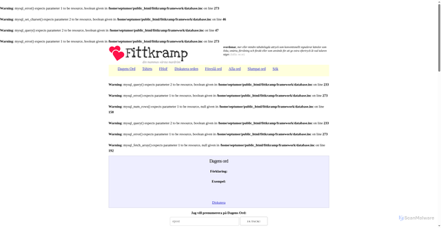Security scan screenshot of https://fittkramp.se