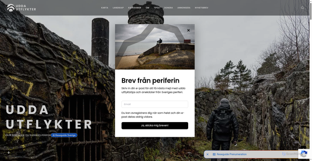 Security scan screenshot of https://uddautflykter.se