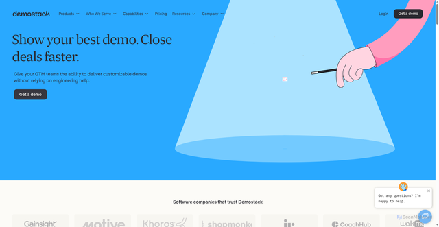 Security scan screenshot of https://demostack.com