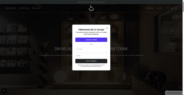 Security scan screenshot of https://ljudcenter.se