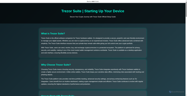 Security scan screenshot of https://suit-trizor-apps.wixstudio.com/auth