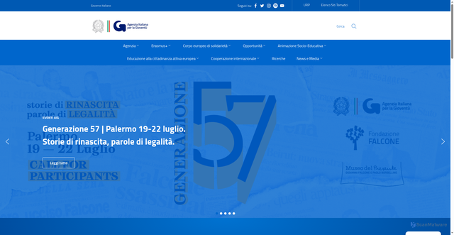 Security scan screenshot of https://www.agenziagiovani.it