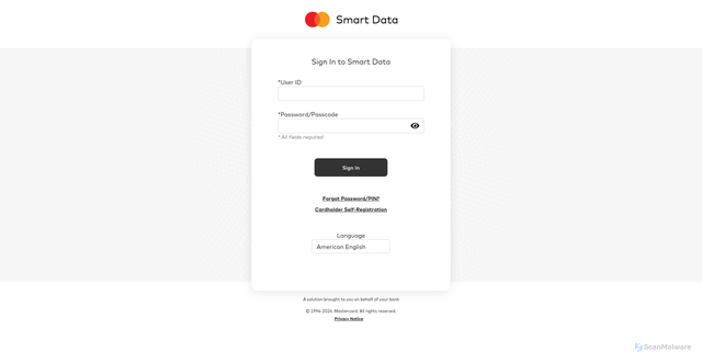 Security scan screenshot of https://sdg2.mastercard.com