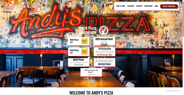 Security scan screenshot of https://www.eatandyspizza.com/
