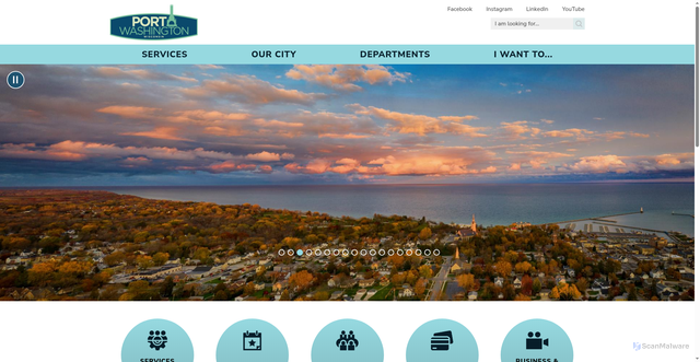 Security scan screenshot of https://www.portwashingtonwi.gov/