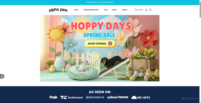 Security scan screenshot of https://alphapaw.com