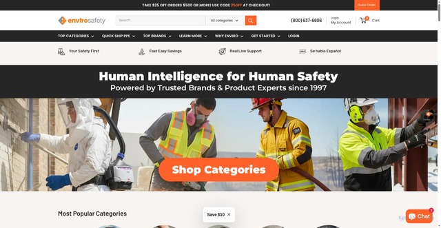 Security scan screenshot of https://www.envirosafetyproducts.com