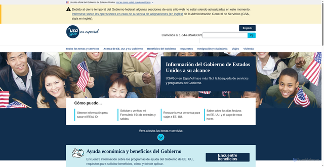 Security scan screenshot of https://www.usa.gov/es/