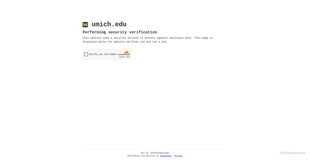 Security scan screenshot of https://umich.edu