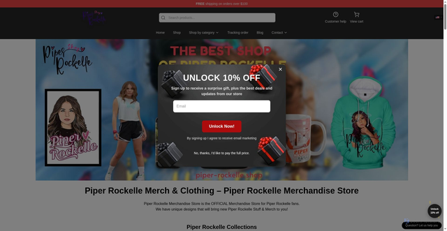 Security scan screenshot of https://piper-rockelle.shop/