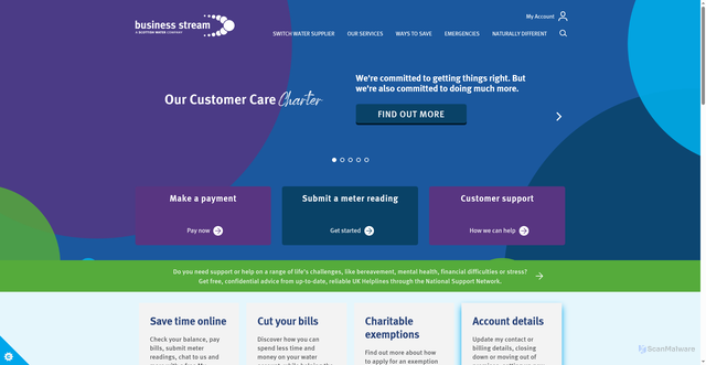 Security scan screenshot of http://www.business-stream.co.uk
