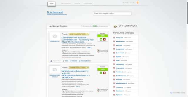 Security scan screenshot of https://nlactiecode.nl