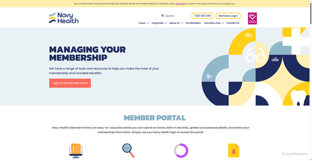 Security scan screenshot of https://app-uat.navyhealth.com.au/