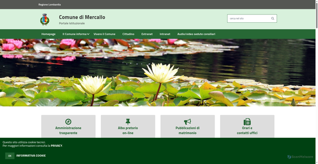 Security scan screenshot of https://www.comune.mercallo.va.it/hh/index.php