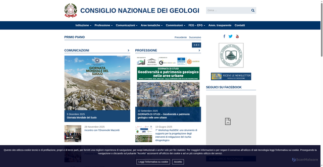 Security scan screenshot of https://www.cngeologi.it/