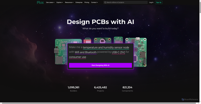 Security scan screenshot of https://flux.ai