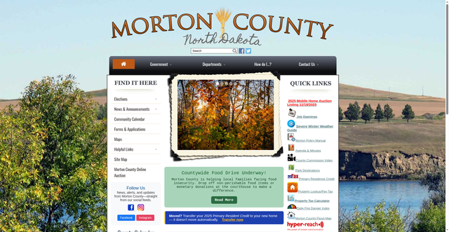 Security scan screenshot of https://www.mortonnd.gov/