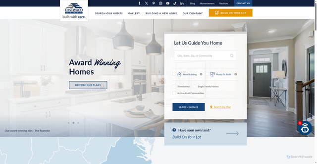 Security scan screenshot of https://eastwoodhomes.com