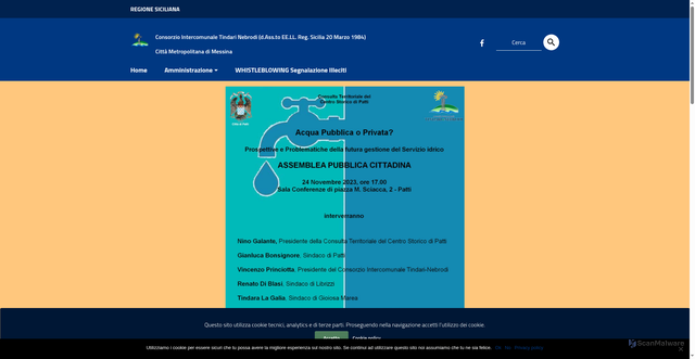 Security scan screenshot of https://www.consorziotindarinebrodi.me.it/