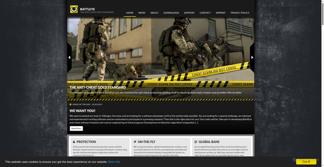 Security scan screenshot of https://battleye.com