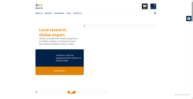 Security scan screenshot of https://www.oucru.org