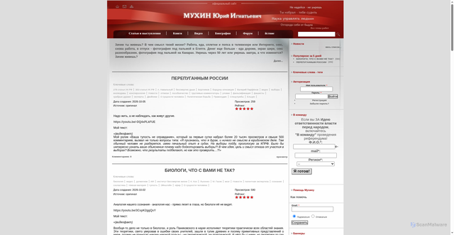 Security scan screenshot of https://www.ymuhin.ru