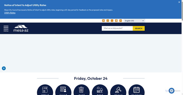Security scan screenshot of https://www.mesaaz.gov/