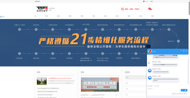 Security scan screenshot of https://www.topsedu.com