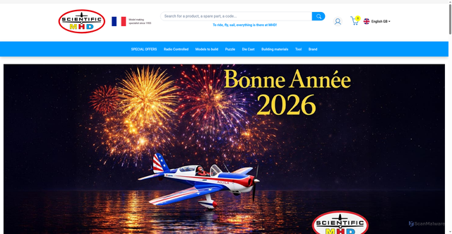 Security scan screenshot of https://scientific-mhd.eu