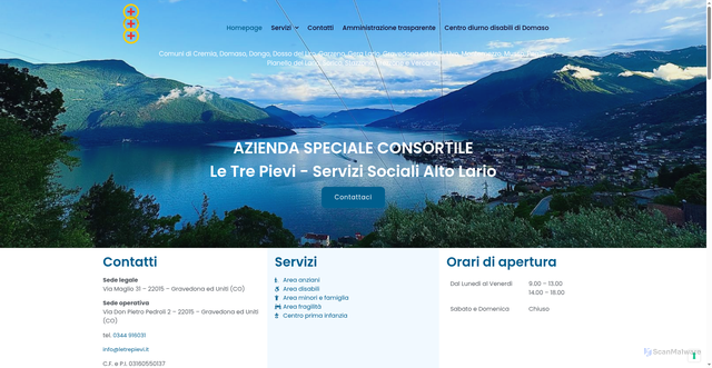 Security scan screenshot of https://www.letrepievi.it/