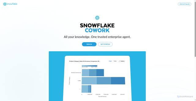 Security scan screenshot of ai.snowflake.com