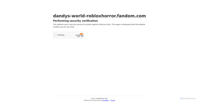 Security scan screenshot of https://dandys-world-robloxhorror.fandom.com