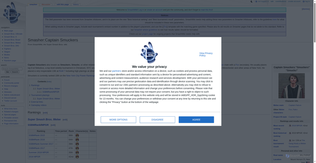 Security scan screenshot of https://www.ssbwiki.com/Smasher:Captain_Smuckers