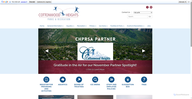 Security scan screenshot of https://www.chparksandrecut.gov/