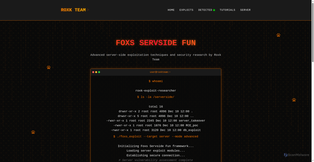 Security scan screenshot of https://foxwarechat-lsvp7zfj8h.edgeone.app/