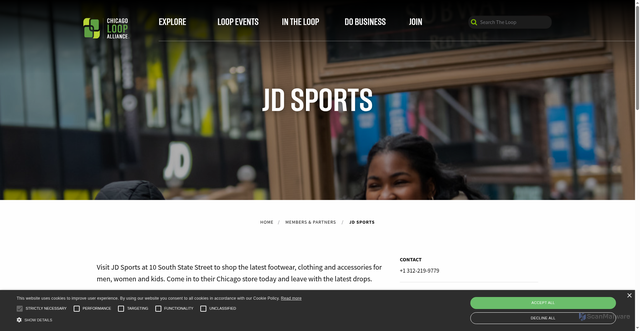 Security scan screenshot of https://loopchicago.com/listings/jd-sports