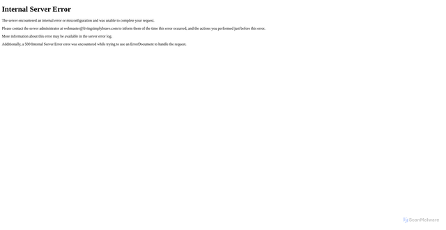 Security scan screenshot of http://webmail.livingsimplybrave.com/