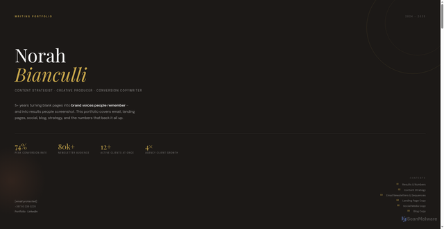 Security scan screenshot of https://norahbianculli-txdst4urwe.edgeone.app/