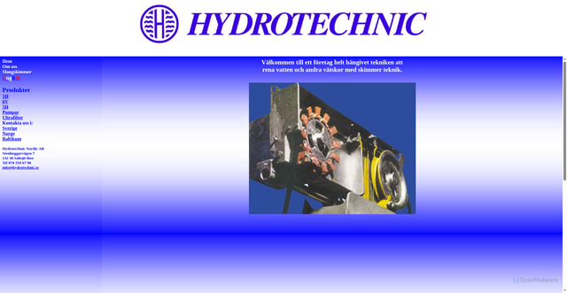 Security scan screenshot of https://hydrotechnic.se
